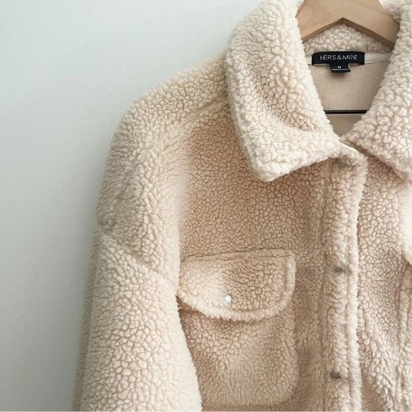 HERS & MINE Teddy Shirt Jacket - Picture 2 of 8